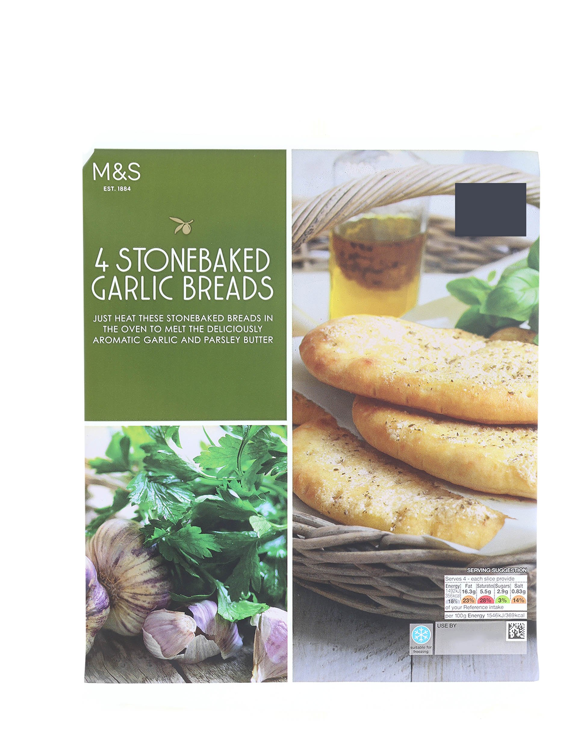 4 Stonebake Garlic Breads Marks & Spencer Cyprus