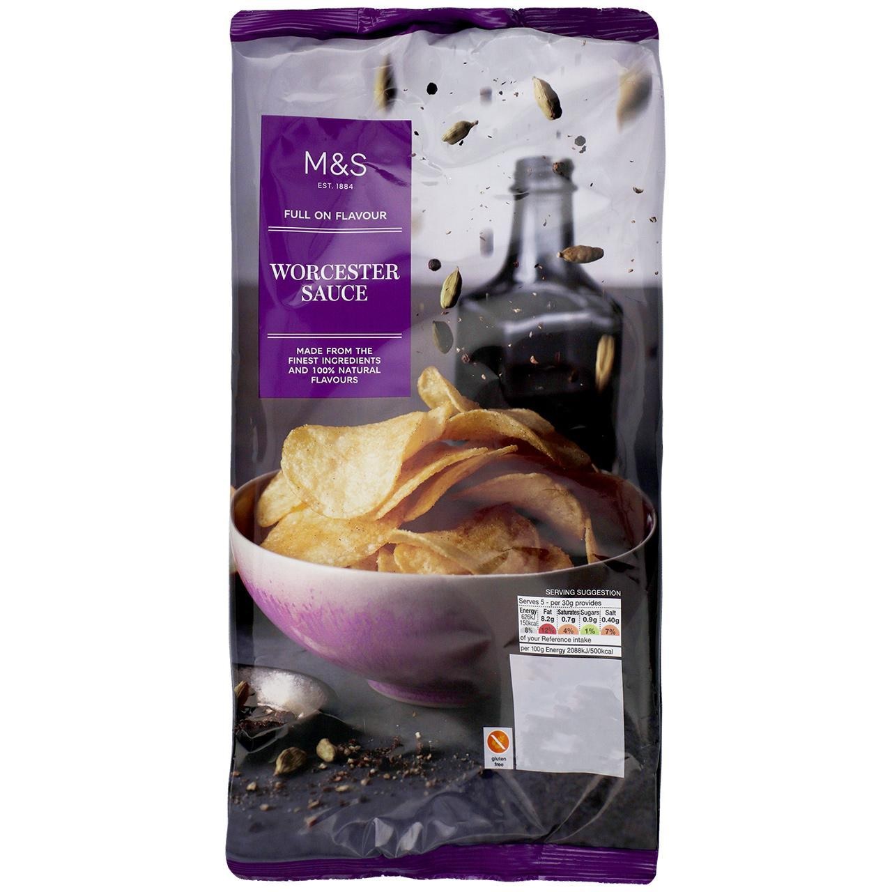 Full On Flavour Worcester Sauce Crisps Marks & Spencer Cyprus