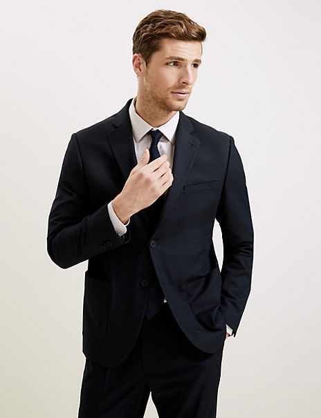 Product This smart Autograph blazer from our exclusive Big & Tall range exudes classic charm. Designed in our sharp tailored fit, this occasion piece is expertly designed for larger frames. It is single breasted with a two-button fastening and features two roomy pockets on the front. Our premium 4-way 360 stretch fabric offers greater ease of movement, so you can feel extra comfortable. Made with recycled polyester. Autograph: premium investment pieces featuring contemporary cuts and refined finishing touches.