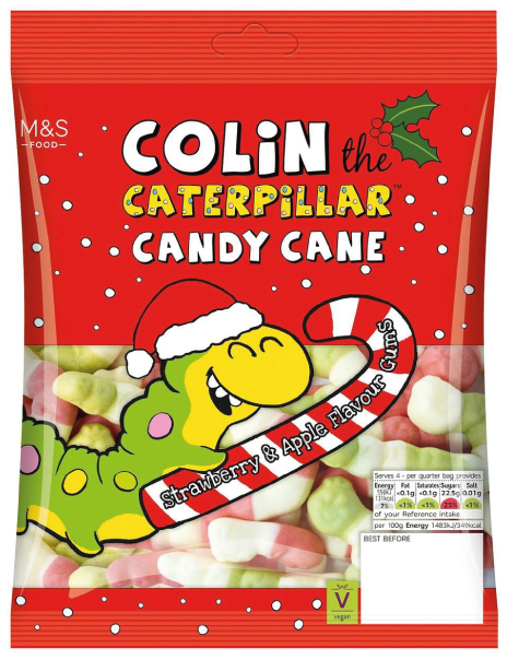 Colin The Caterpillar Candy Cane Fruit Gums - Marks & Spencer Cyprus