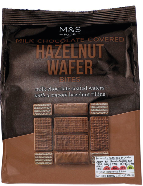 Milk Chocolate Hazelnut Wafer Bites - Marks & Spencer Cyprus