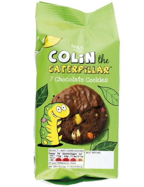 7 Colin the Caterpillar Chocolate Cookies - Marks & Spencer Cyprus