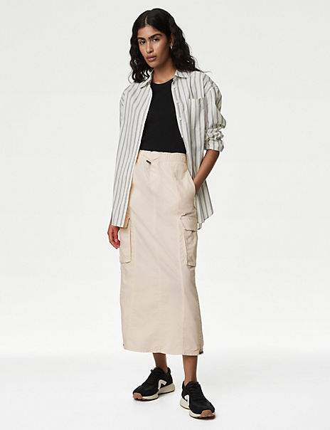 Pure Cotton Maxi Utility Skirt - Marks and Spencer Cyprus | Symeonides ...
