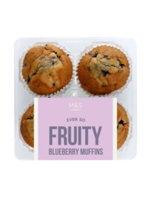 4 Blueberry Muffins