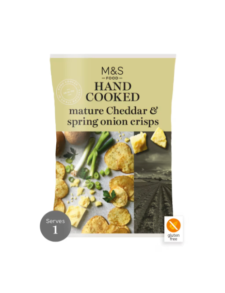 Hand Cooked Mature Cheddar and Onion Crisps Hand Cooked Mature Cheddar and Onion Crisps