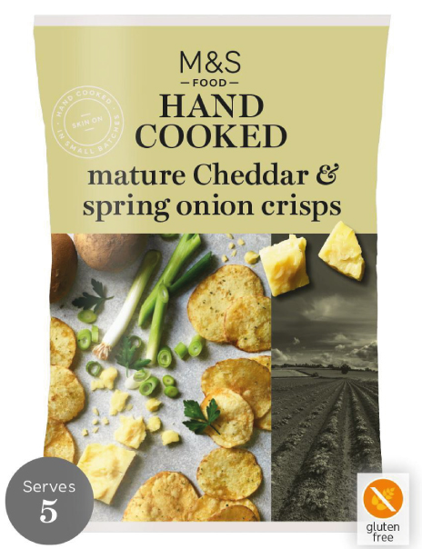Hand Cooked Mature Cheddar & Red Onion Crisps Hand Cooked Mature Cheddar & Red Onion Crisps