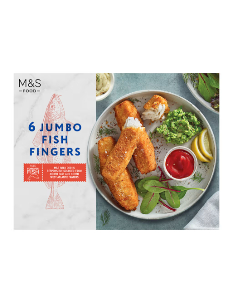Jumbo Breaded Cod Fish Fingers Jumbo Breaded Cod Fish Fingers