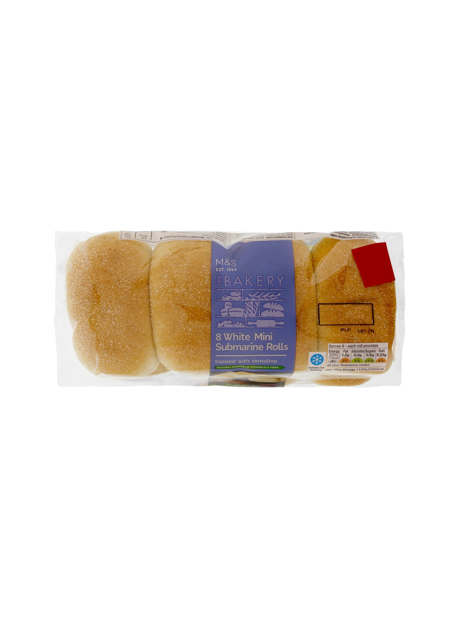 8 Mini White Submarine Rolls