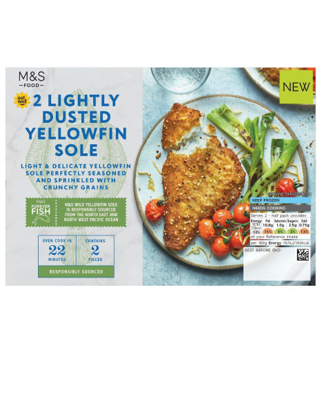 2 Lightly Dusted Yellowfin Sole 2 Lightly Dusted Yellowfin Sole