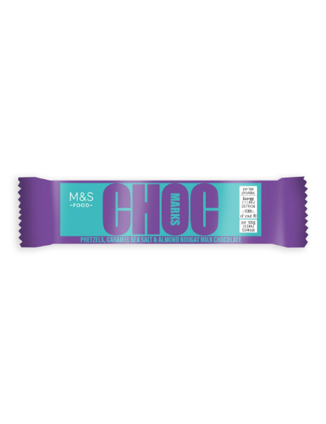 Choc Marks Pretzel, Caramel Sea Salt & Almond Nougat Milk Chocolate