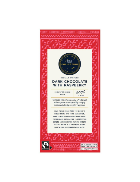 Collection 60% Peruvian Dark Chocolate with Raspberry Collection 60% Peruvian Dark Chocolate with Raspberry