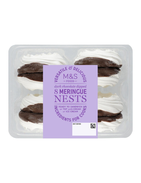 Dark Chocolate Dipped Meringue Nests Dark Chocolate Dipped Meringue Nests