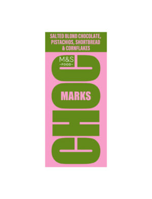 Choc Marks Blond Chocolate and Pistachio Bar