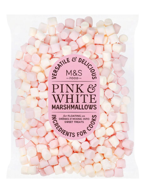 Pink and White Mini Marshmallows Pink and White Mini Marshmallows