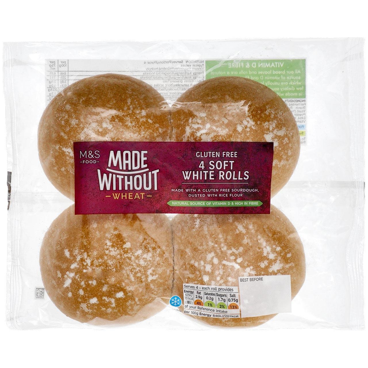Made Without 4 Soft White Rolls Made Without 4 Soft White Rolls