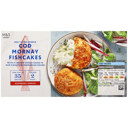 2 Cod Mornay Fishcakes Melt in the Middle 2 Cod Mornay Fishcakes Melt in the Middle