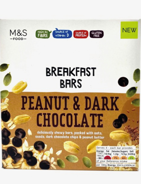 Peanut Butter and Dark Chocolate Breakfast Bar