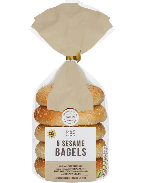 5 Sesame Sourdough Bagels