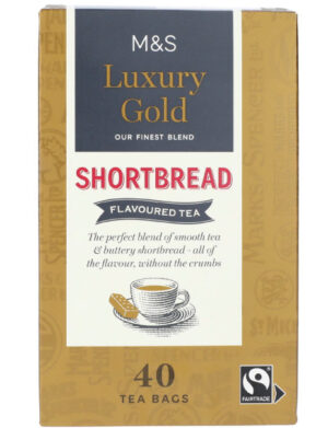 Luxury Gold Shortbread Biscuit Teabags