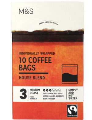 10 Individually Wrapped Coffee Bags