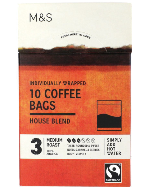10 Individually Wrapped Coffee Bags