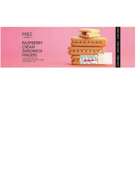 Raspberry Cream Sandwich Fingers Twin Pack