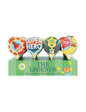 The Legends Solid Milk Chocolate Lollies