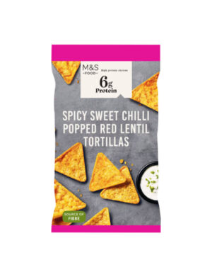 Spicy Sweet Chilli Popped Red Lentil Tortillas
