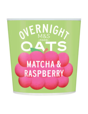 Overnight Oats Matcha and Raspberry
