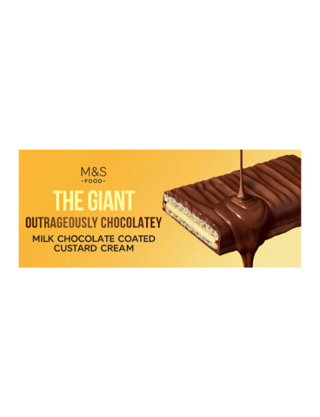 The Giant Outrageously Chocolatey Milk Chocolate Coated Custard Cream The Giant Outrageously Chocolatey Milk Chocolate Coated Custard Cream